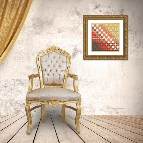 A Game with Abstract Shapes XXII Gold Ornate Wood Framed Art Print with Double Matting by Medeiros, Celito