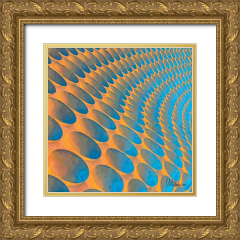 A Game with Abstract Shapes XXIV Gold Ornate Wood Framed Art Print with Double Matting by Medeiros, Celito