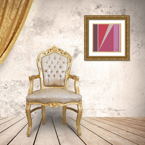 A Game with Abstract Shapes XXVI Gold Ornate Wood Framed Art Print with Double Matting by Medeiros, Celito