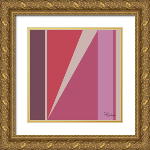 A Game with Abstract Shapes XXVI Gold Ornate Wood Framed Art Print with Double Matting by Medeiros, Celito