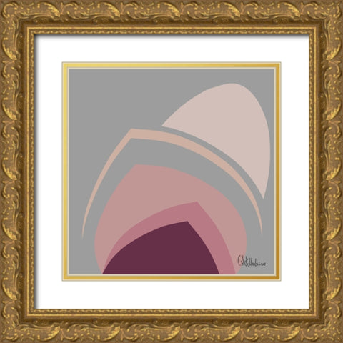 A Game with Abstract Shapes XXVII Gold Ornate Wood Framed Art Print with Double Matting by Medeiros, Celito