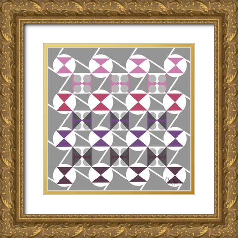 A Game with Abstract Shapes XXIX Gold Ornate Wood Framed Art Print with Double Matting by Medeiros, Celito