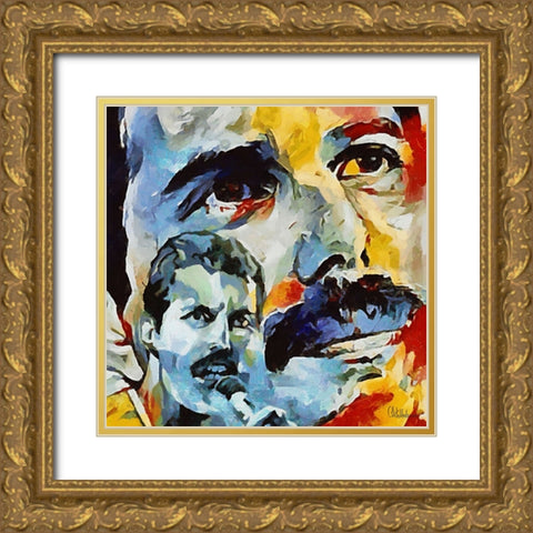 Freddie Gold Ornate Wood Framed Art Print with Double Matting by Medeiros, Celito