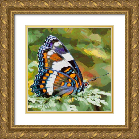 Butterfly Wings II Gold Ornate Wood Framed Art Print with Double Matting by Medeiros, Celito