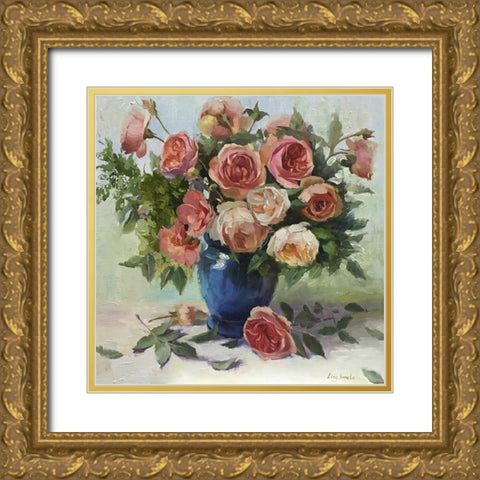 Happy Day Gold Ornate Wood Framed Art Print with Double Matting by Strube, Ling