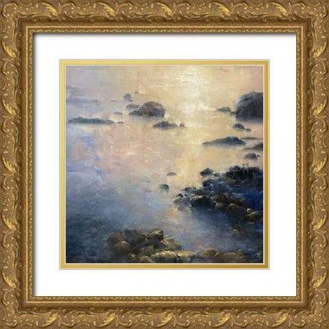 On the Shore of the Sky Gold Ornate Wood Framed Art Print with Double Matting by Singatullin, Marsel