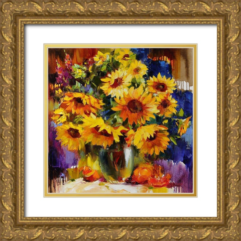 Vincent Evolution Gold Ornate Wood Framed Art Print with Double Matting by Bond