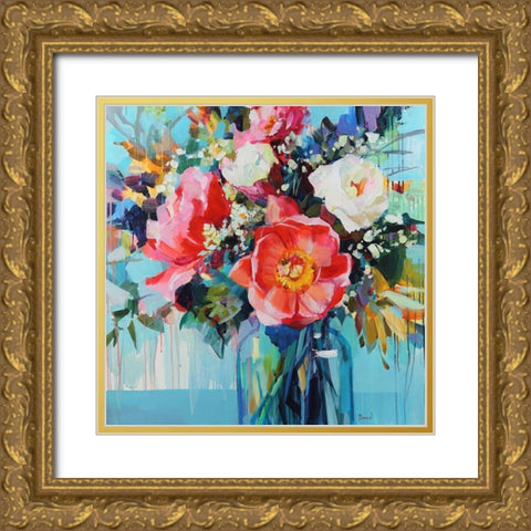 Belle Love Gold Ornate Wood Framed Art Print with Double Matting by Bond