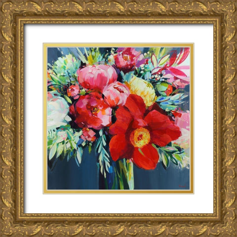 Fiori Gold Ornate Wood Framed Art Print with Double Matting by Bond