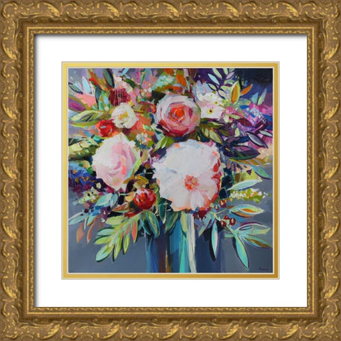 Aura of Floral Sweetness Gold Ornate Wood Framed Art Print with Double Matting by Bond