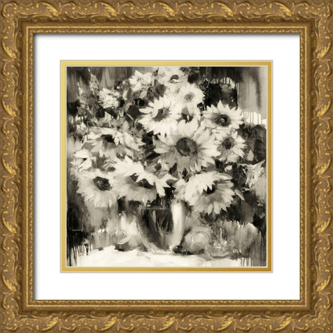 Vincent Evolution BW Gold Ornate Wood Framed Art Print with Double Matting by Bond