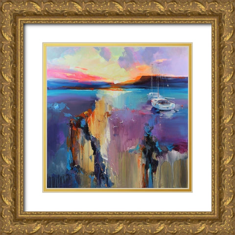 Skylines Gold Ornate Wood Framed Art Print with Double Matting by Bond