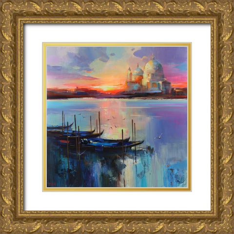 Fresh Mood Gold Ornate Wood Framed Art Print with Double Matting by Bond