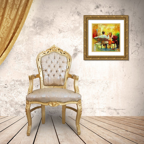 Sunny Day Gold Ornate Wood Framed Art Print with Double Matting by Zakrynycny, Viktor