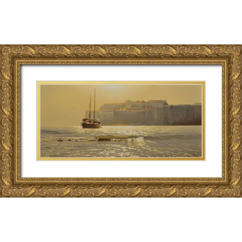By Walls from Old City Gold Ornate Wood Framed Art Print with Double Matting by Adamov, Alexey