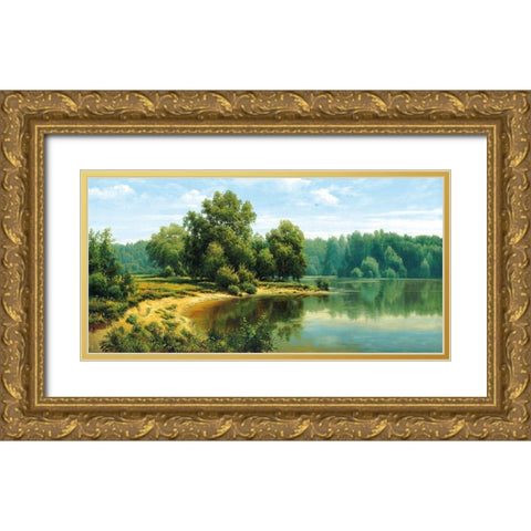 Russian Landscapes I Gold Ornate Wood Framed Art Print with Double Matting by Priscepa, Igor
