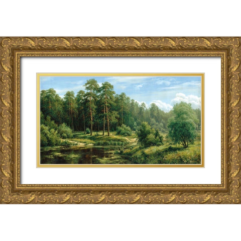 Russian Landscapes I Gold Ornate Wood Framed Art Print with Double Matting by Priscepa, Igor