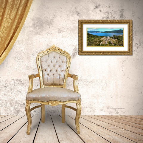 Big Stones near the Sea II Gold Ornate Wood Framed Art Print with Double Matting by Medeiros, Celito