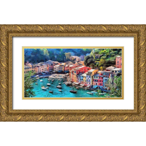 I Like Italy so much I Gold Ornate Wood Framed Art Print with Double Matting by Medeiros, Celito