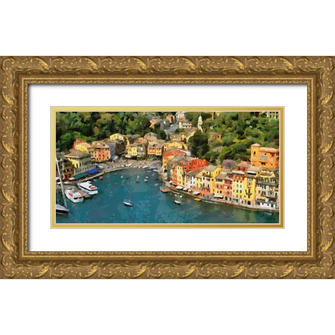 I Like Italy so much II Gold Ornate Wood Framed Art Print with Double Matting by Medeiros, Celito