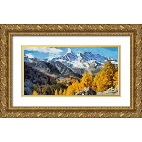I Like Italy so much V Gold Ornate Wood Framed Art Print with Double Matting by Medeiros, Celito
