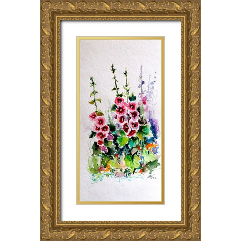 Mallow Gold Ornate Wood Framed Art Print with Double Matting by Kovacs, Anna Brigite