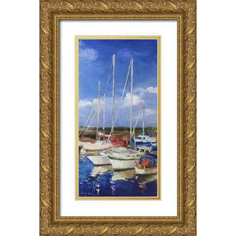 Summer in Denmark Gold Ornate Wood Framed Art Print with Double Matting by Strube, Ling