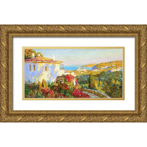 Kadakes Gold Ornate Wood Framed Art Print with Double Matting by Obuchovsky, Yury