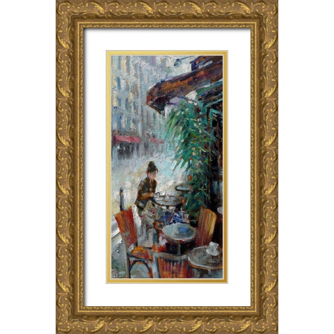 Paris, by Madame Pompadour Gold Ornate Wood Framed Art Print with Double Matting by Zakrynycny, Viktor