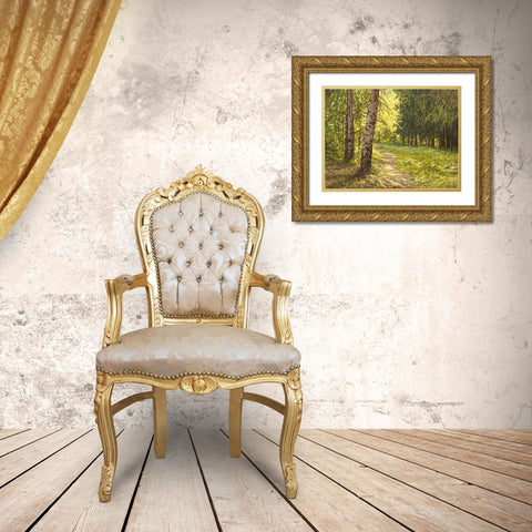 The Path to the Forest II Gold Ornate Wood Framed Art Print with Double Matting by Adamov, Alexey