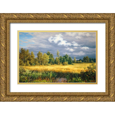 Before the Storm Gold Ornate Wood Framed Art Print with Double Matting by Adamov, Alexey
