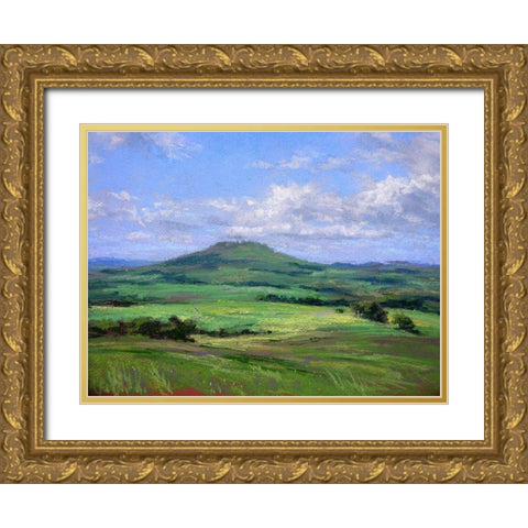 Early Summer Gold Ornate Wood Framed Art Print with Double Matting by Chaney, Alan