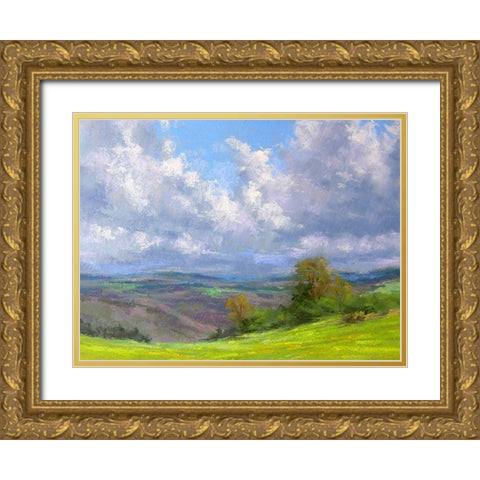 A Spring Day Gold Ornate Wood Framed Art Print with Double Matting by Chaney, Alan