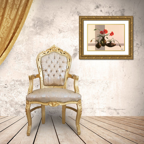 Art Decor VII Gold Ornate Wood Framed Art Print with Double Matting by Krol, Wieslaw