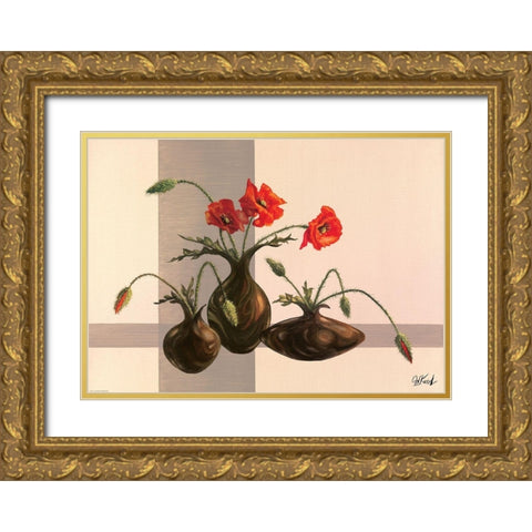 Art Decor VII Gold Ornate Wood Framed Art Print with Double Matting by Krol, Wieslaw