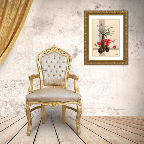 Art Decor VIII Gold Ornate Wood Framed Art Print with Double Matting by Krol, Wieslaw