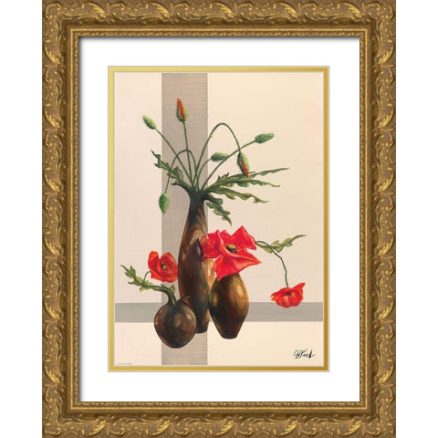 Art Decor VIII Gold Ornate Wood Framed Art Print with Double Matting by Krol, Wieslaw