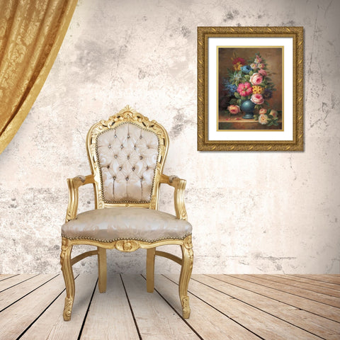 Classic Bouquet II Gold Ornate Wood Framed Art Print with Double Matting by Yves, Jacques