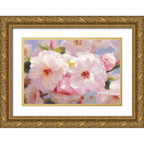 American Flowers I Gold Ornate Wood Framed Art Print with Double Matting by Murphy, John