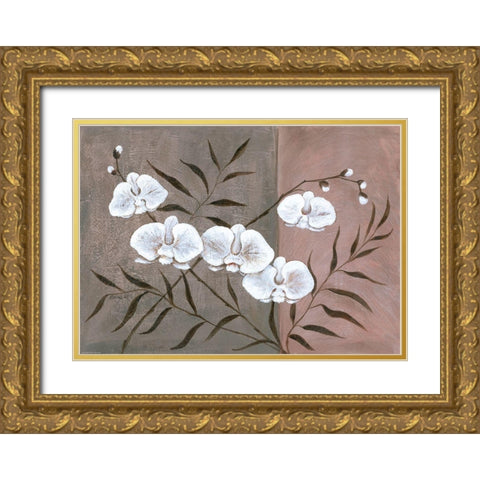 Modern Colours I Gold Ornate Wood Framed Art Print with Double Matting by Dahlke, Izabella
