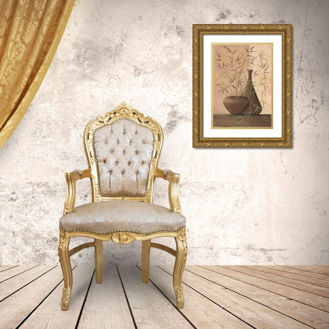 Modern Colours V Gold Ornate Wood Framed Art Print with Double Matting by Dahlke, Izabella