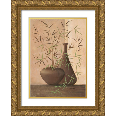 Modern Colours V Gold Ornate Wood Framed Art Print with Double Matting by Dahlke, Izabella