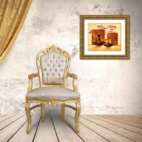 Modern Stillife III Gold Ornate Wood Framed Art Print with Double Matting by Lopardi, E.