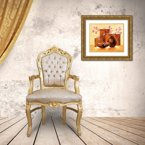 Modern Stillife IV Gold Ornate Wood Framed Art Print with Double Matting by Lopardi, E.
