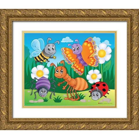 Beatles Gold Ornate Wood Framed Art Print with Double Matting by Viskova, Klara