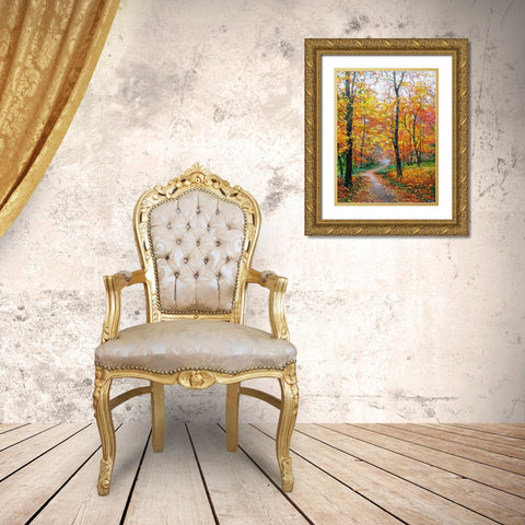 Autumn invite for Dreaming Gold Ornate Wood Framed Art Print with Double Matting by Cernov, Ivan