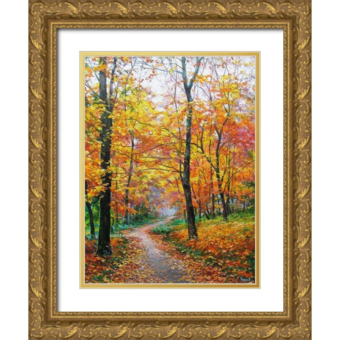 Autumn invite for Dreaming Gold Ornate Wood Framed Art Print with Double Matting by Cernov, Ivan