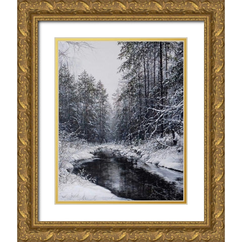 February II Gold Ornate Wood Framed Art Print with Double Matting by Cernov, Ivan