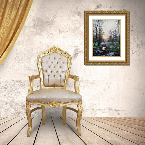 Tomorrow will be Spring Gold Ornate Wood Framed Art Print with Double Matting by Cernov, Ivan