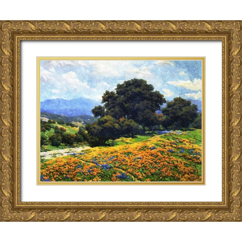 Magic Landscape Gold Ornate Wood Framed Art Print with Double Matting by Medeiros, Celito